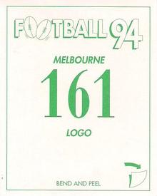 1994 Select AFL Stickers #161 Melbourne Demons Back